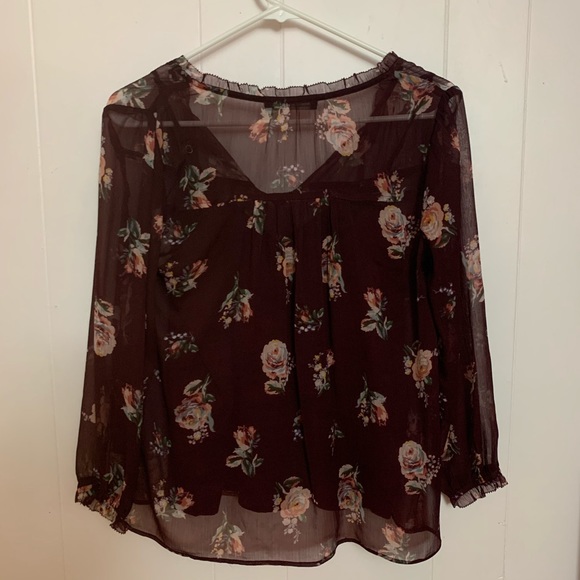 Abercrombie Floral Chiffon Blouse - Picture 2 of 3